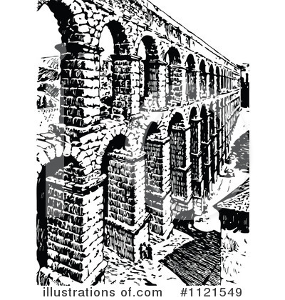 Royalty-Free (RF) Aqueduct Clipart Illustration by Prawny Vintage - Stock Sample #1121549