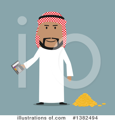Arabian Businessman Clipart #1382494 by Vector Tradition SM