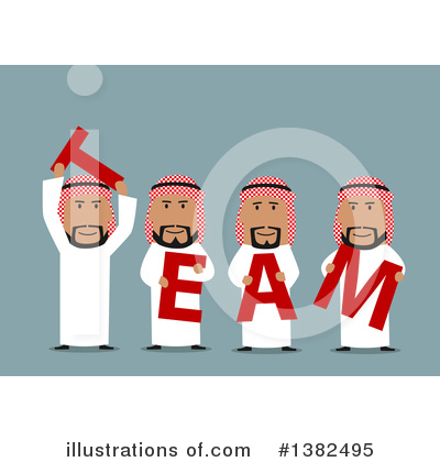 Royalty-Free (RF) Arabian Business Man Clipart Illustration by Vector Tradition SM - Stock Sample #1382495
