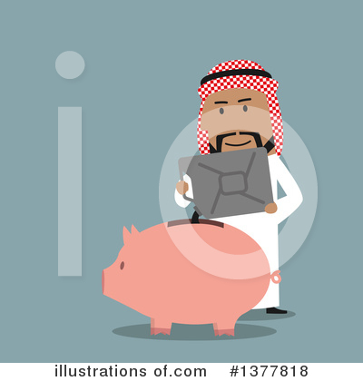 Arabian Business Man Clipart #1377818 by Vector Tradition SM