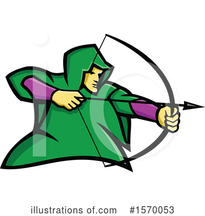 Royalty-Free (RF) Archer Clipart Illustration by patrimonio - Stock Sample #1570053