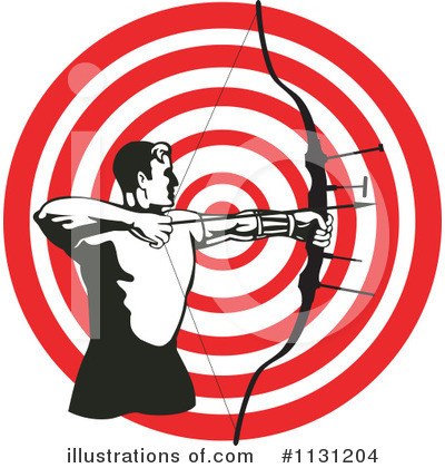 Royalty-Free (RF) Archery Clipart Illustration by patrimonio - Stock Sample #1131204