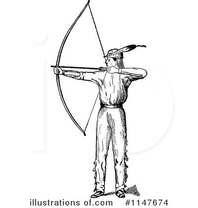 Royalty-Free (RF) Archery Clipart Illustration by Prawny Vintage - Stock Sample #1147674