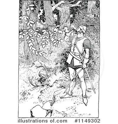 Royalty-Free (RF) Archery Clipart Illustration by Prawny Vintage - Stock Sample #1149302