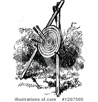 Royalty-Free (RF) Archery Clipart Illustration by Prawny Vintage - Stock Sample #1207505