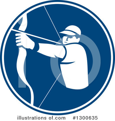 Royalty-Free (RF) Archery Clipart Illustration by patrimonio - Stock Sample #1300635