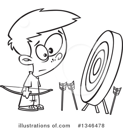 Royalty-Free (RF) Archery Clipart Illustration by toonaday - Stock Sample #1346478