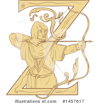 Royalty-Free (RF) Archery Clipart Illustration by patrimonio - Stock Sample #1457617