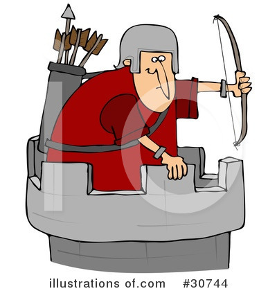 Royalty-Free (RF) Archery Clipart Illustration by djart - Stock Sample #30744