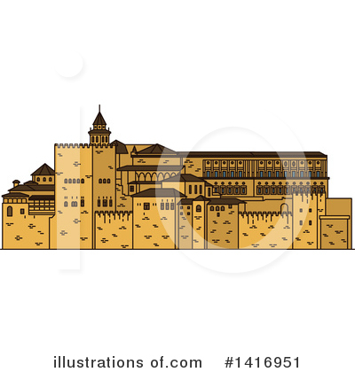 Fortress Clipart #1416951 by Vector Tradition SM