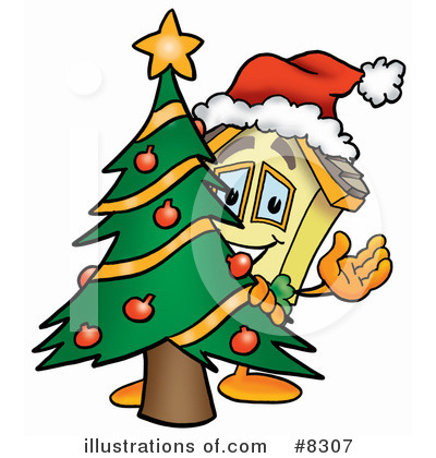 Christmas House Clipart #8307 by Mascot Junction