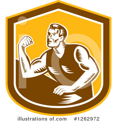 Royalty-Free (RF) Arm Wrestling Clipart Illustration by patrimonio - Stock Sample #1262972