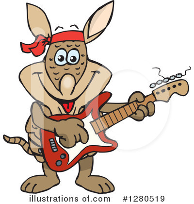 Royalty-Free (RF) Armadillo Clipart Illustration by Dennis Holmes Designs - Stock Sample #1280519