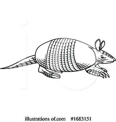 Royalty-Free (RF) Armadillo Clipart Illustration by Vector Tradition SM - Stock Sample #1683151