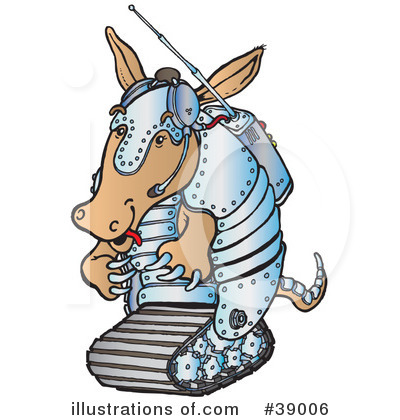 Royalty-Free (RF) Armadillo Clipart Illustration by Snowy - Stock Sample #39006
