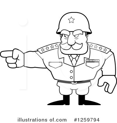 Royalty-Free (RF) Army General Clipart Illustration by Cory Thoman - Stock Sample #1259794