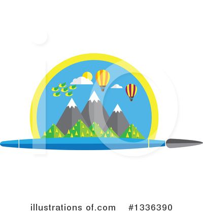 Air Balloon Clipart #1336390 by ColorMagic
