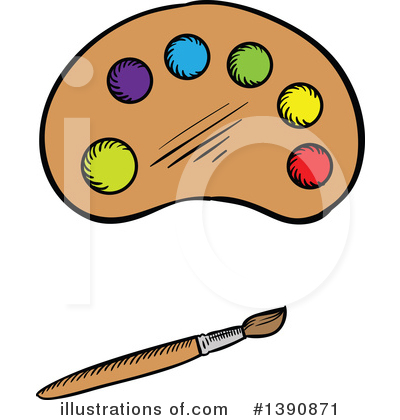 Palette Clipart #1390871 by Vector Tradition SM