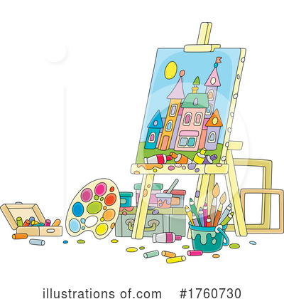 Easel Clipart #1760730 by Alex Bannykh