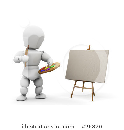 Easel Clipart #26820 by KJ Pargeter