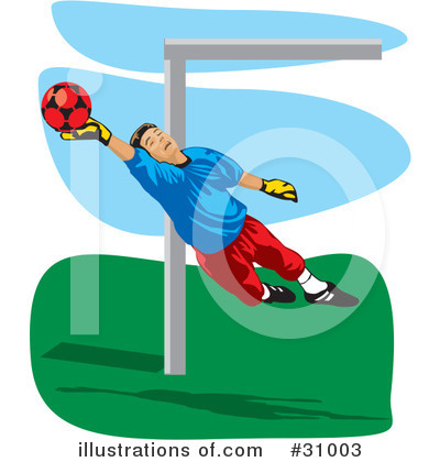 Royalty-Free (RF) Association Football Clipart Illustration by David Rey - Stock Sample #31003