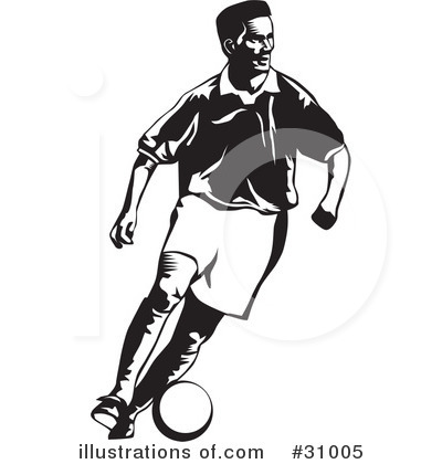 Royalty-Free (RF) Association Football Clipart Illustration by David Rey - Stock Sample #31005