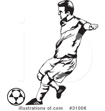 Royalty-Free (RF) Association Football Clipart Illustration by David Rey - Stock Sample #31006