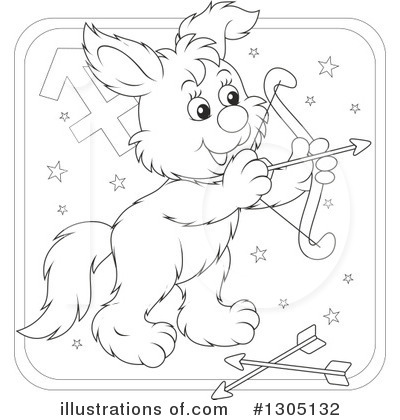 Royalty-Free (RF) Astrological Dog Clipart Illustration by Alex Bannykh - Stock Sample #1305132