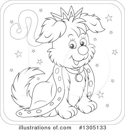 Royalty-Free (RF) Astrological Dog Clipart Illustration by Alex Bannykh - Stock Sample #1305133