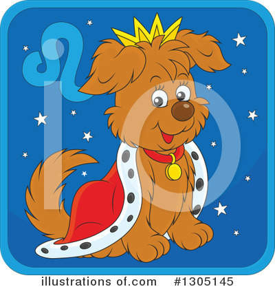 Royalty-Free (RF) Astrological Dog Clipart Illustration by Alex Bannykh - Stock Sample #1305145
