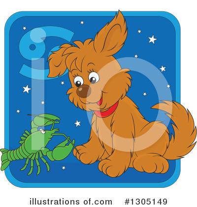 Royalty-Free (RF) Astrological Dog Clipart Illustration by Alex Bannykh - Stock Sample #1305149