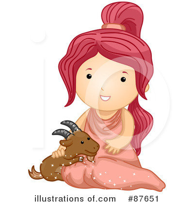 Royalty-Free (RF) Astrological Girl Clipart Illustration by BNP Design Studio - Stock Sample #87651