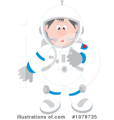 Royalty-Free (RF) Astronaut Clipart Illustration by Alex Bannykh - Stock Sample #1078735