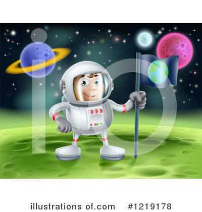 Royalty-Free (RF) Astronaut Clipart Illustration by AtStockIllustration - Stock Sample #1219178
