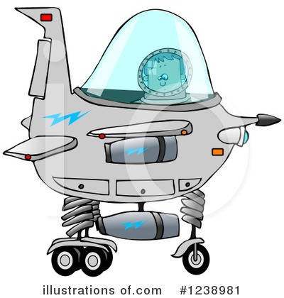Royalty-Free (RF) Astronaut Clipart Illustration by djart - Stock Sample #1238981