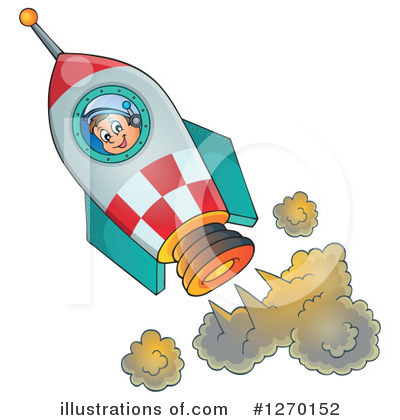 Royalty-Free (RF) Astronaut Clipart Illustration by visekart - Stock Sample #1270152