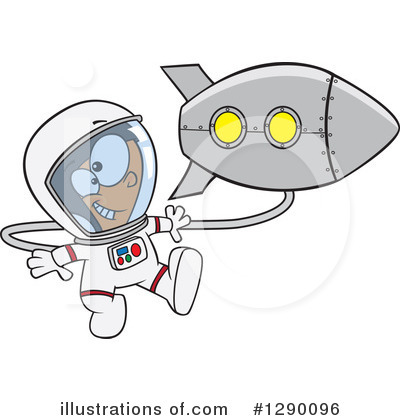 Royalty-Free (RF) Astronaut Clipart Illustration by toonaday - Stock Sample #1290096