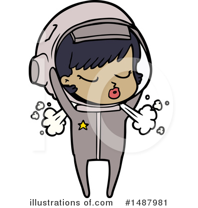 Royalty-Free (RF) Astronaut Clipart Illustration by lineartestpilot - Stock Sample #1487981