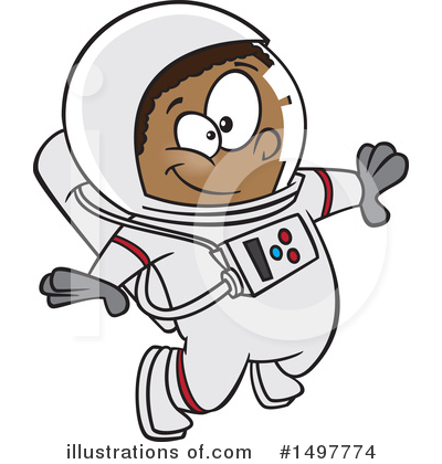 Royalty-Free (RF) Astronaut Clipart Illustration by toonaday - Stock Sample #1497774