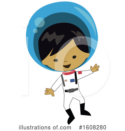 Royalty-Free (RF) Astronaut Clipart Illustration by peachidesigns - Stock Sample #1608280