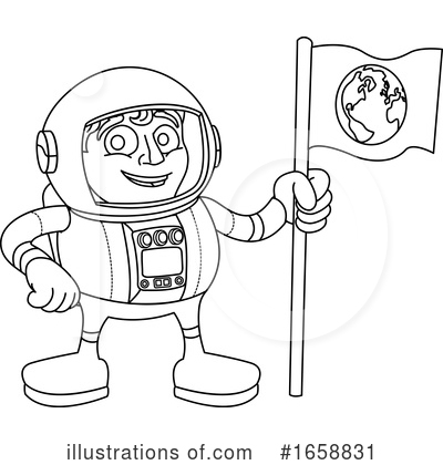 Astronaut Clipart #1658831 by AtStockIllustration
