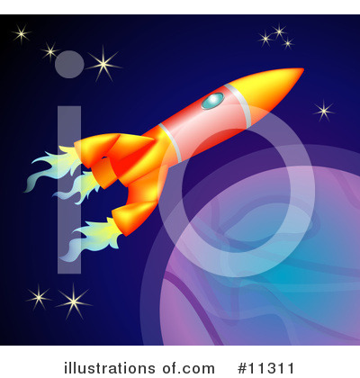 Space Shuttle Clipart #11311 by AtStockIllustration