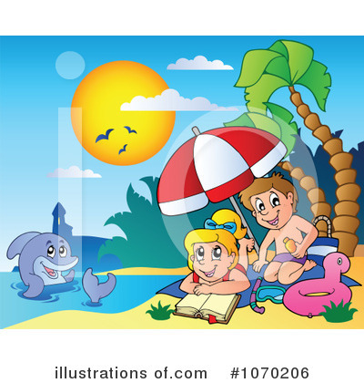 Royalty-Free (RF) At The Beach Clipart Illustration by visekart - Stock Sample #1070206