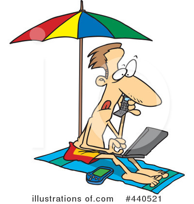 Royalty-Free (RF) At The Beach Clipart Illustration by toonaday - Stock Sample #440521
