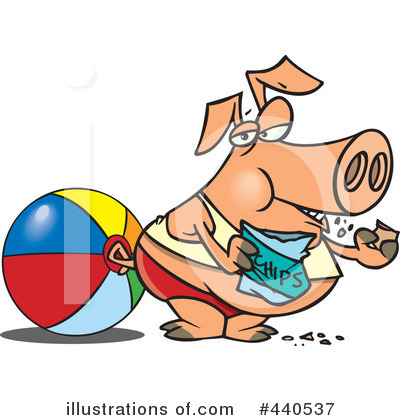Royalty-Free (RF) At The Beach Clipart Illustration by toonaday - Stock Sample #440537