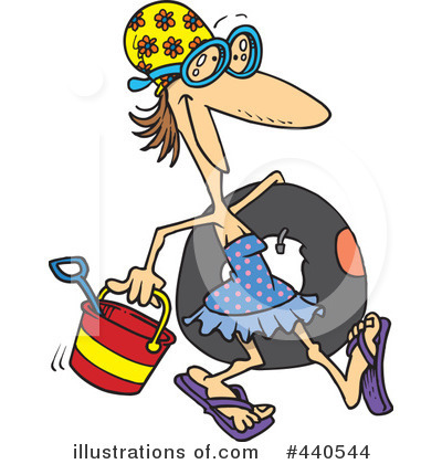 Royalty-Free (RF) At The Beach Clipart Illustration by toonaday - Stock Sample #440544