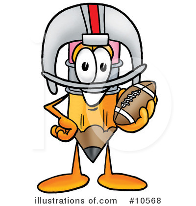 Football Clipart #10568 by Mascot Junction