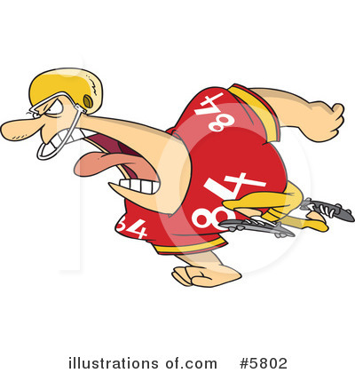 Football Player Clipart #5802 by toonaday
