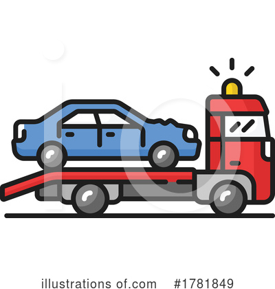 Tow Truck Clipart #1781849 by Vector Tradition SM