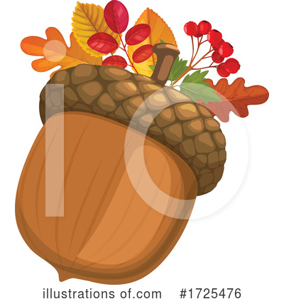 Acorn Clipart #1725476 by Vector Tradition SM